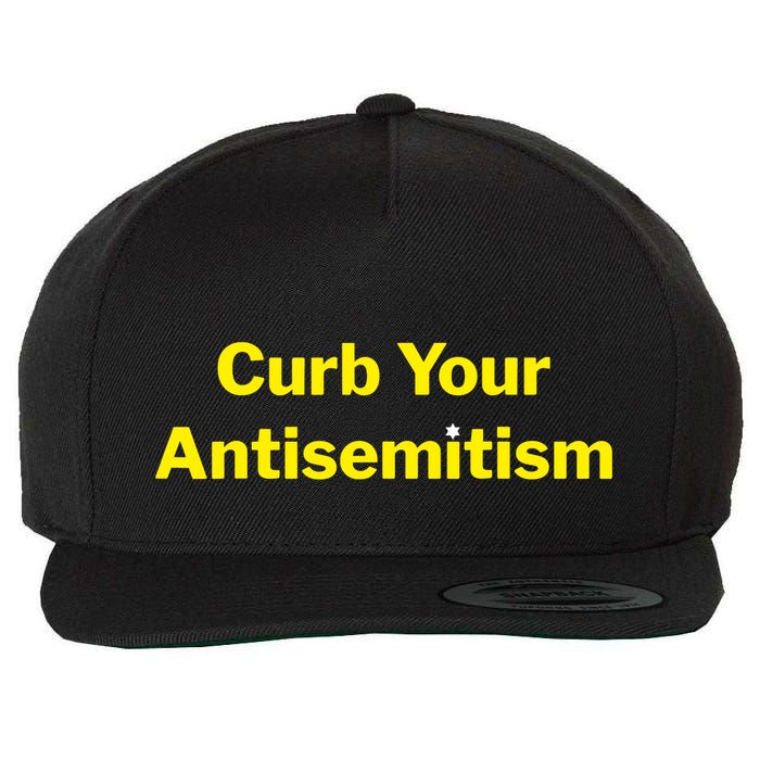 Curb Your Antisemitism Stand Against Hate And Discrimination Wool Snapback Cap