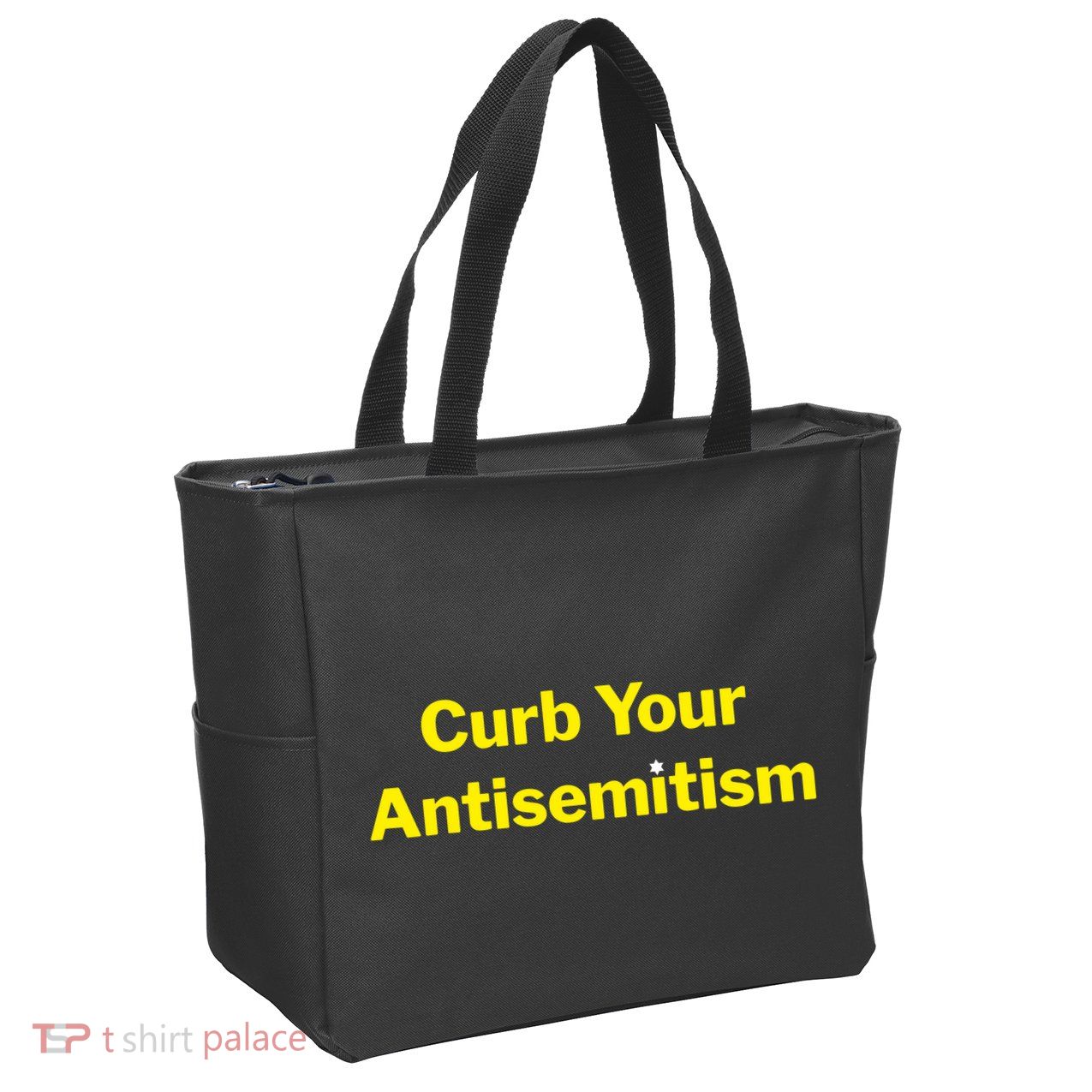 Curb Your Antisemitism Stand Against Hate And Discrimination Zip Tote Bag