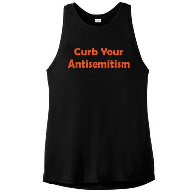 Curb Your Antisemitism Ladies PosiCharge Tri-Blend Wicking Tank