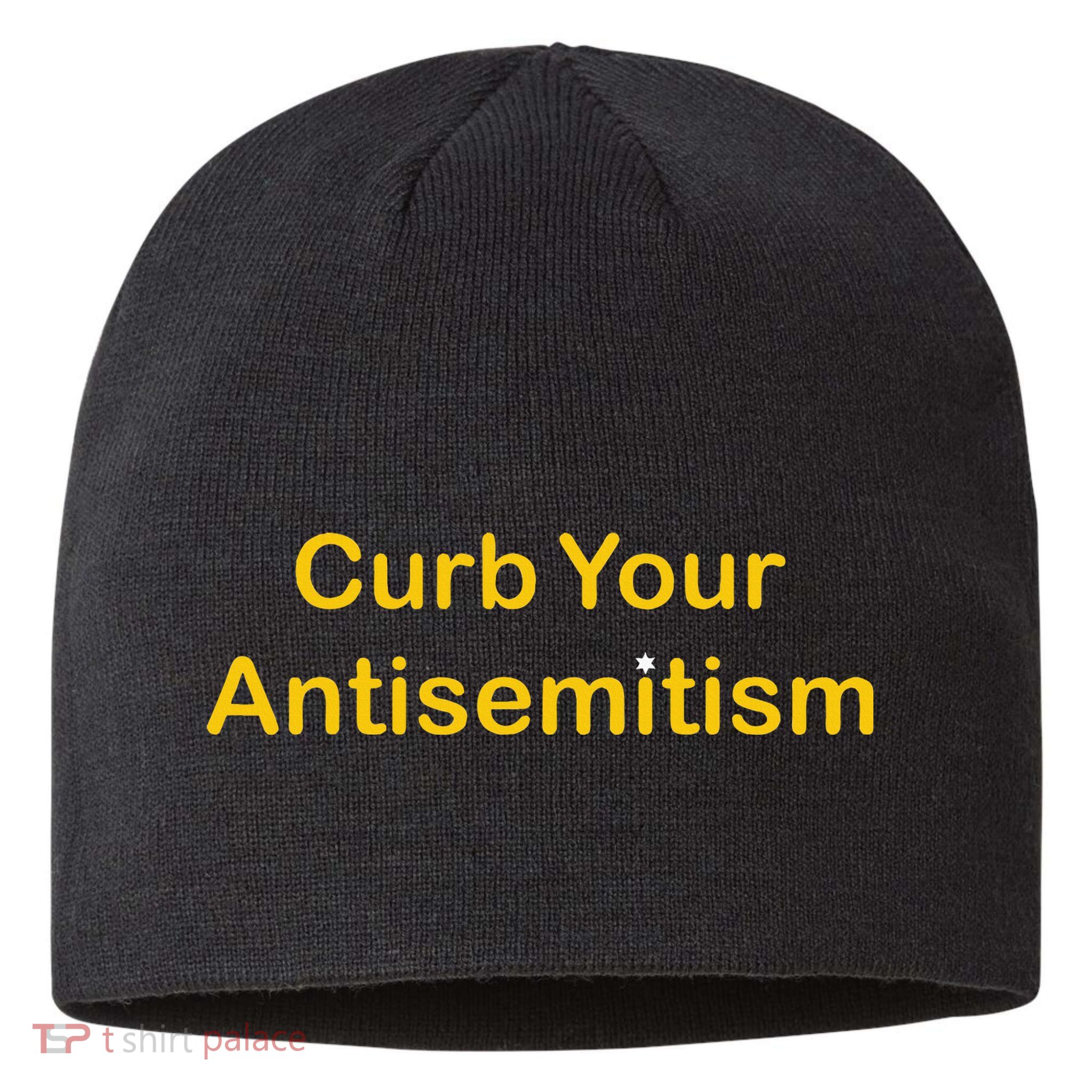 Curb Your Antisemitism Stand Against Hate And Discrimination Sustainable Beanie