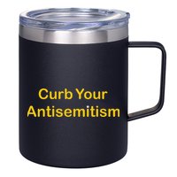 Curb Your Antisemitism Stand Against Hate And Discrimination 12oz Stainless Steel Coffee Mug