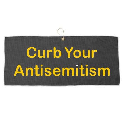 Curb Your Antisemitism Stand Against Hate And Discrimination Large Microfiber Waffle Golf Towel