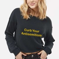 Curb Your Antisemitism Stand Against Hate And Discrimination Cropped Pullover Crew
