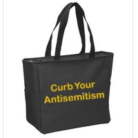 Curb Your Antisemitism Stand Against Hate And Discrimination Zip Tote Bag