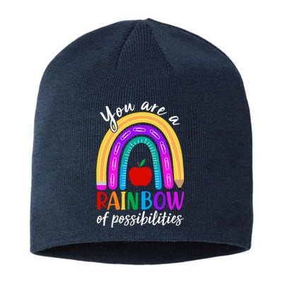 Cute You Are A Rainbow Of Possiblities Back To School Rainbow Sustainable Beanie