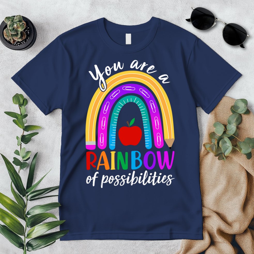 Cute You Are A Rainbow Of Possiblities Back To School Rainbow Premium T-Shirt