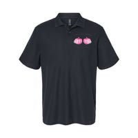 Check Your Boobs Mine Tried To Kill Me Breast Cancer Pumpkin Softstyle Adult Sport Polo