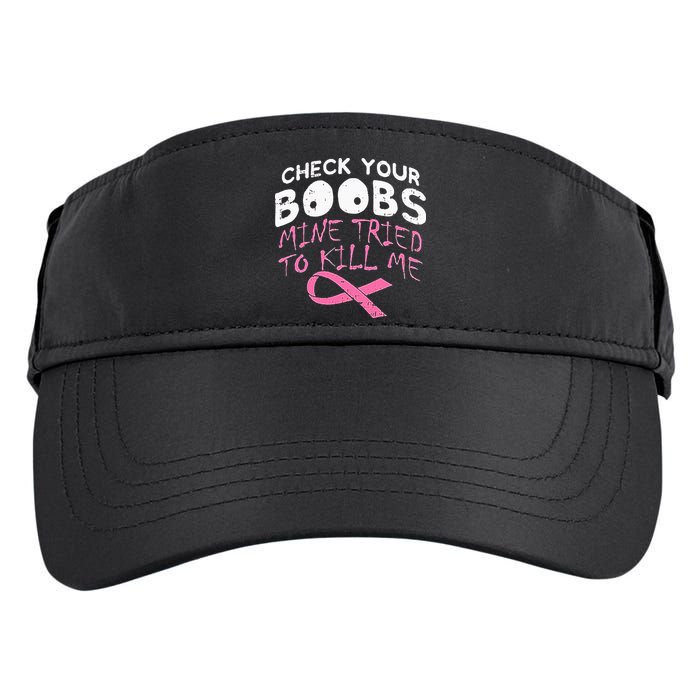 Check Your Boobs Mine Tried To Kill Me Adult Drive Performance Visor