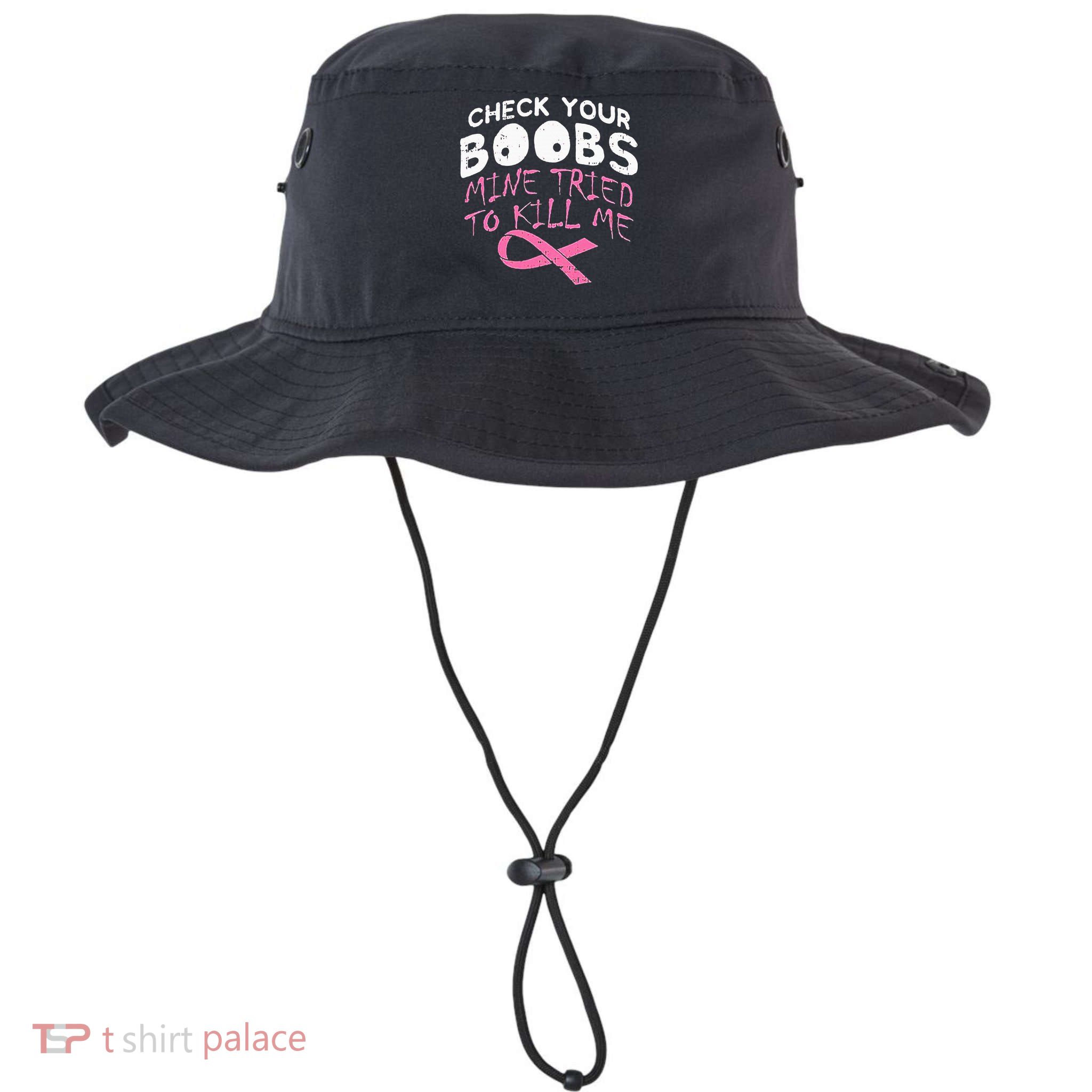 Check Your Boobs Mine Tried To Kill Me Bucket Hat