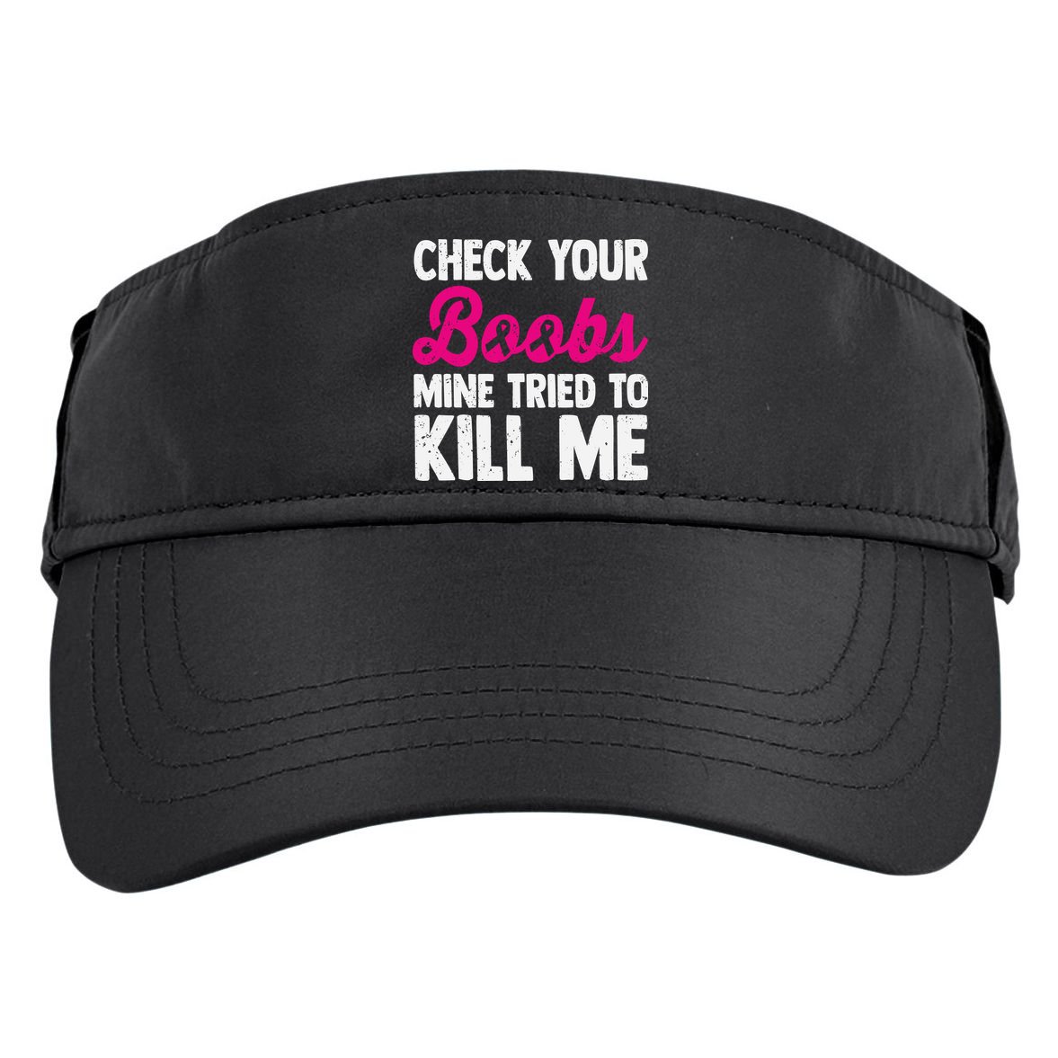 Check Your Boobs Mine Tried To Kill Me Adult Drive Performance Visor