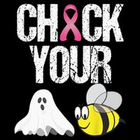 Check Your Boo Bees Funny Breast Cancer Halloween Gift 16 in Basic Backpack