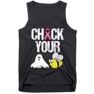 Check Your Boo Bees Funny Breast Cancer Halloween Gift Tank Top