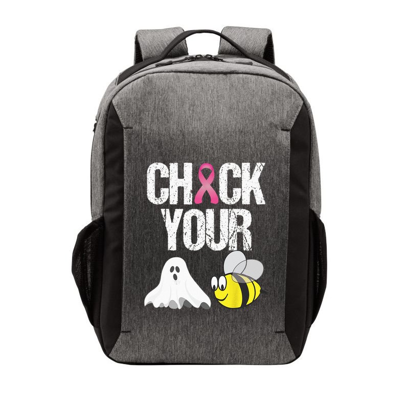 Check Your Boo Bees Funny Breast Cancer Halloween Gift Vector Backpack