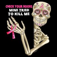 Check Your Boobs Skeleton Hand Breast Cancer Awareness Gifts Hoodie