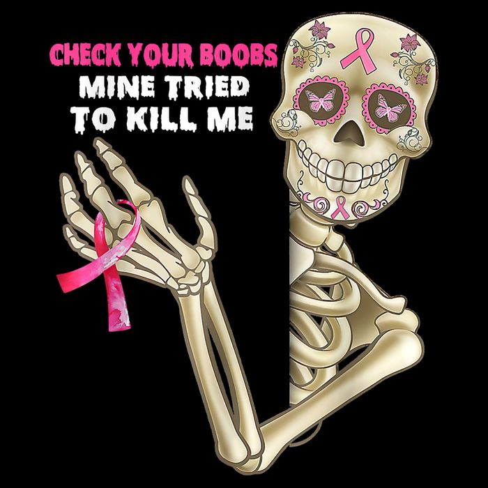 Check Your Boobs Skeleton Hand Breast Cancer Awareness Gifts Hoodie