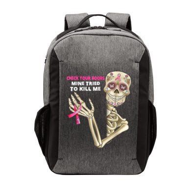 Check Your Boobs Skeleton Hand Breast Cancer Awareness Gifts Vector Backpack