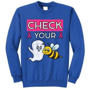 Check Your Boo Bees Cancer Beekeeper Halloween Chemo Gift Cool Gift Tall Sweatshirt