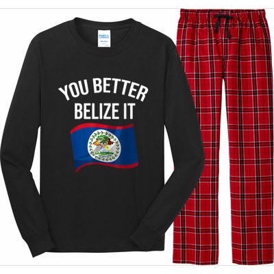 Cute You Better Belize It Long Sleeve Pajama Set