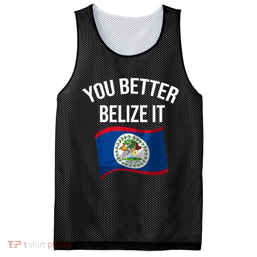 Cute You Better Belize It Mesh Reversible Basketball Jersey Tank
