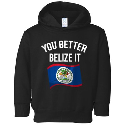 Cute You Better Belize It Toddler Hoodie