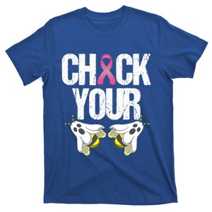 Check Your Boo Bees Halloween Breast Cancer Awareness Funny Gift T-Shirt