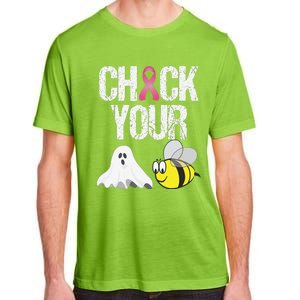 Check Your Boo Bees Funny Breast Cancer Halloween Gift Adult ChromaSoft Performance T-Shirt