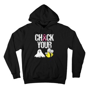 Check Your Boo Bees Funny Breast Cancer Halloween Gift Hoodie