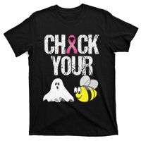 Check Your Boo Bees Funny Breast Cancer Halloween Gift T-Shirt