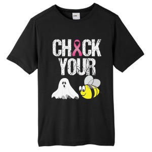 Check Your Boo Bees Funny Breast Cancer Halloween Gift Tall Fusion ChromaSoft Performance T-Shirt