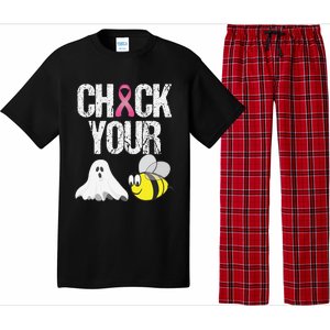 Check Your Boo Bees Funny Breast Cancer Halloween Gift Pajama Set