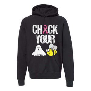 Check Your Boo Bees Funny Breast Cancer Halloween Gift Premium Hoodie