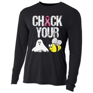 Check Your Boo Bees Funny Breast Cancer Halloween Gift Cooling Performance Long Sleeve Crew