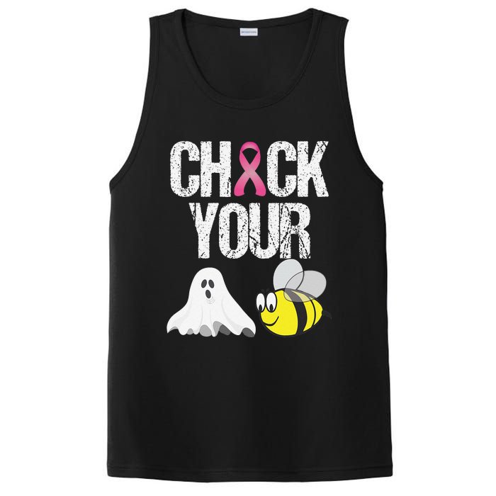 Check Your Boo Bees Funny Breast Cancer Halloween Gift PosiCharge Competitor Tank