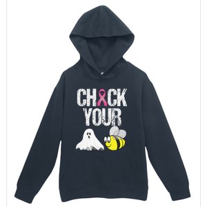 Check Your Boo Bees Funny Breast Cancer Halloween Gift Urban Pullover Hoodie