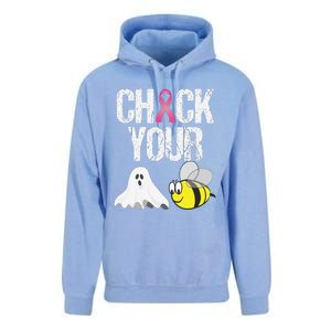 Check Your Boo Bees Funny Breast Cancer Halloween Gift Unisex Surf Hoodie