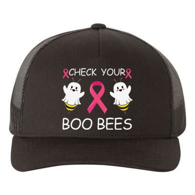 Check Your Boo Bees Funny Breast Cancer Awareness Women Gift Yupoong Adult 5-Panel Trucker Hat