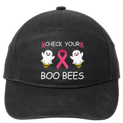 Check Your Boo Bees Funny Breast Cancer Awareness Women Gift 7-Panel Snapback Hat