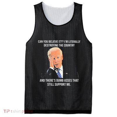 Can You Believe It IM Literally Destroying The Country Mesh Reversible Basketball Jersey Tank