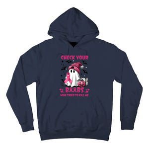 Check Your Boo Breast Cancer Halloween Tall Hoodie