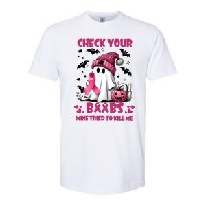 Check Your Boo Breast Cancer Halloween Softstyle CVC T-Shirt