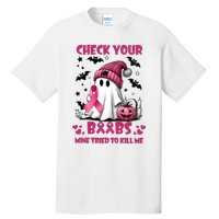 Check Your Boo Breast Cancer Halloween Tall T-Shirt