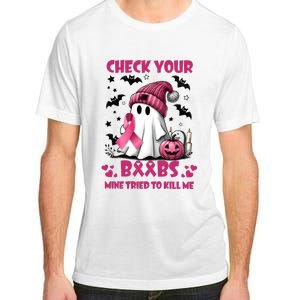 Check Your Boo Breast Cancer Halloween Adult ChromaSoft Performance T-Shirt