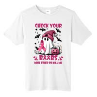 Check Your Boo Breast Cancer Halloween Tall Fusion ChromaSoft Performance T-Shirt