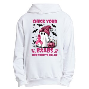 Check Your Boo Breast Cancer Halloween Urban Pullover Hoodie