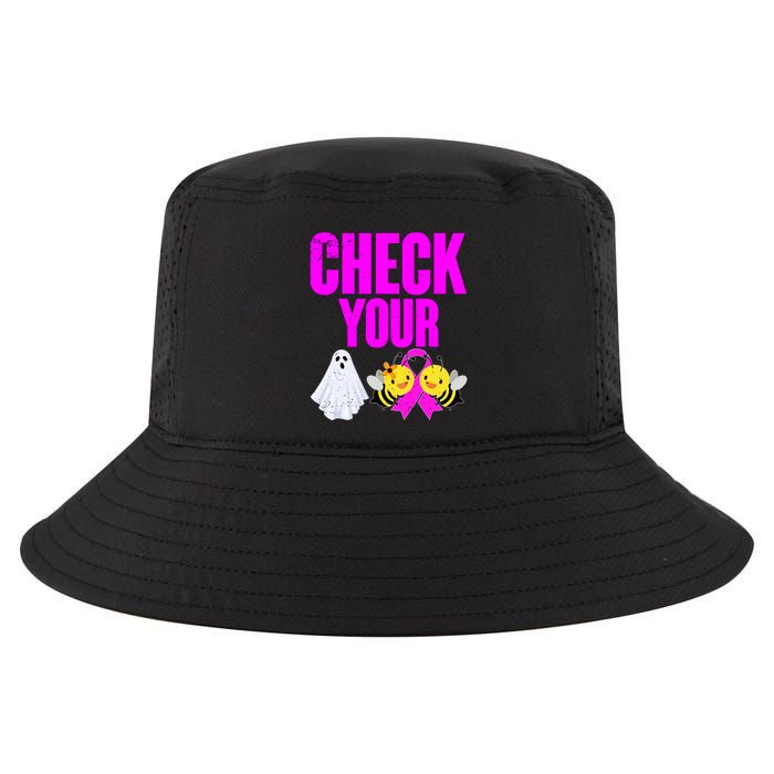 Check Your Boo Bees Breast Cancer Halloween Cute Cool Comfort Performance Bucket Hat