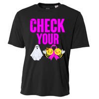 Check Your Boo Bees Breast Cancer Halloween Cute Cooling Performance Crew T-Shirt