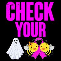Check Your Boo Bees Breast Cancer Halloween Cute Apron