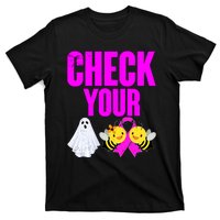 Check Your Boo Bees Breast Cancer Halloween Cute T-Shirt