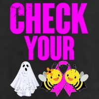 Check Your Boo Bees Breast Cancer Halloween Cute Adult Drive Performance Visor