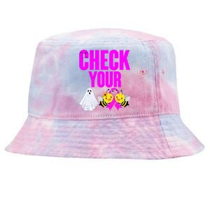 Check Your Boo Bees Breast Cancer Halloween Cute Tie-Dyed Bucket Hat